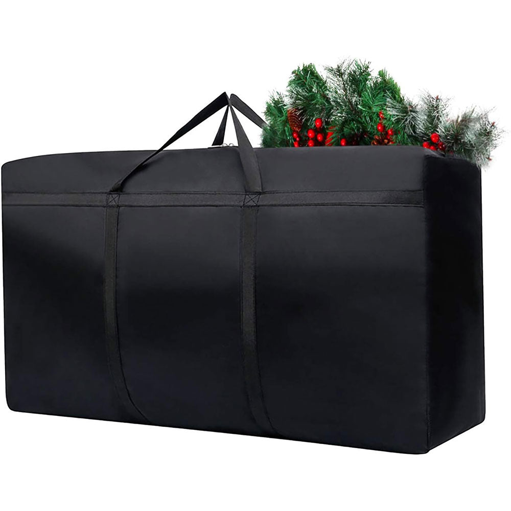 Water-Resistant Christmas Storage Bag Reusable Dustproof Xmas Tree Container Black
