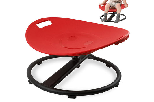 Balance Training Spin Chair for Autistic Little Ones Sensory Spinning Chair 100kg Weight -Red