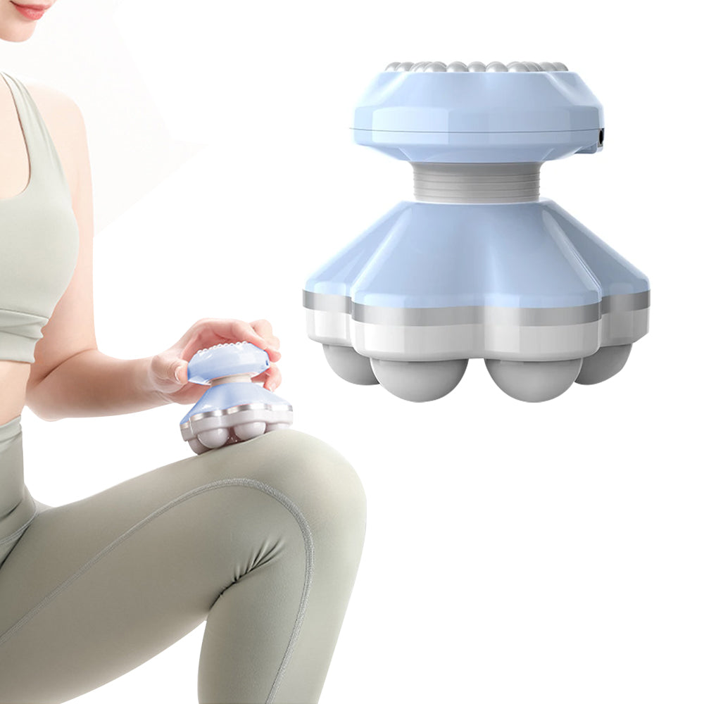 Portable Electric Vibration Massager Hand Held Body Back Massager Blue