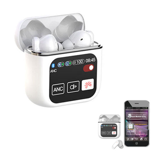 Wireless Bluetooth Headphones Touch Control Stereo Earbuds Headset White