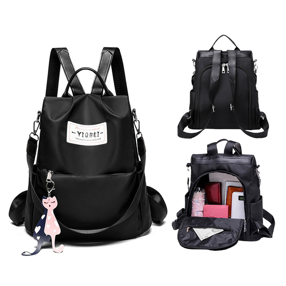 Large Capacity Anti-theft Backpack Multifunctional Travel Bag Black