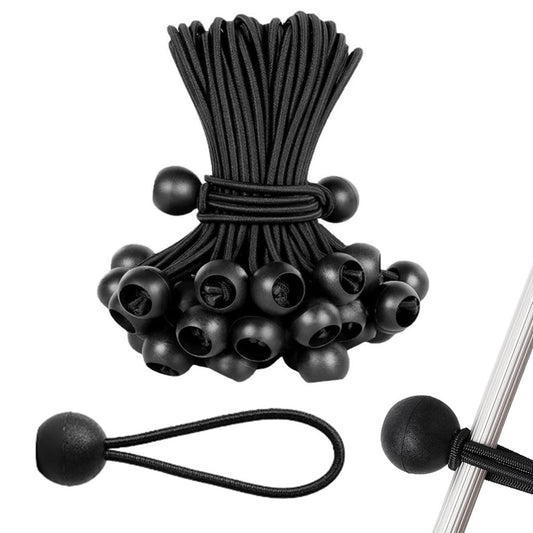 50PCS Elastic Ball Rope Tie Ball Bungee Strap for Tarp Canopy Camping Tent Luggage