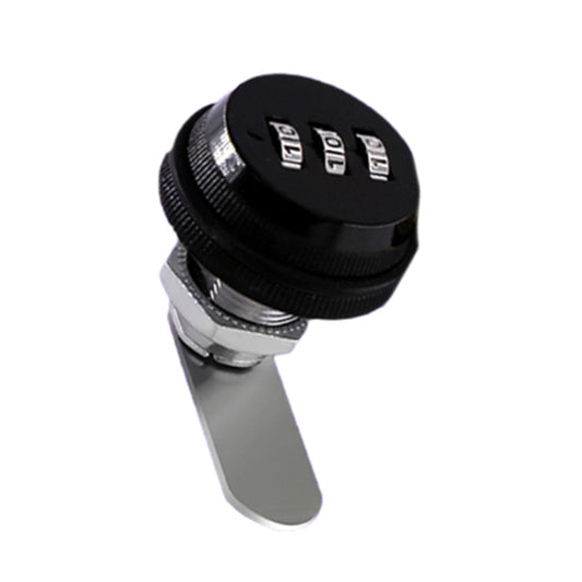 3-Digit Combination Lock Cam Lock Password Lock for Door Cupboard Mailbox Drawer Black