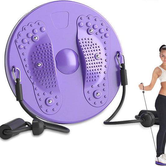 Waist Twisting Board Exercise Twist Waist Disc with Drawstrings Fitness Equipment Purple