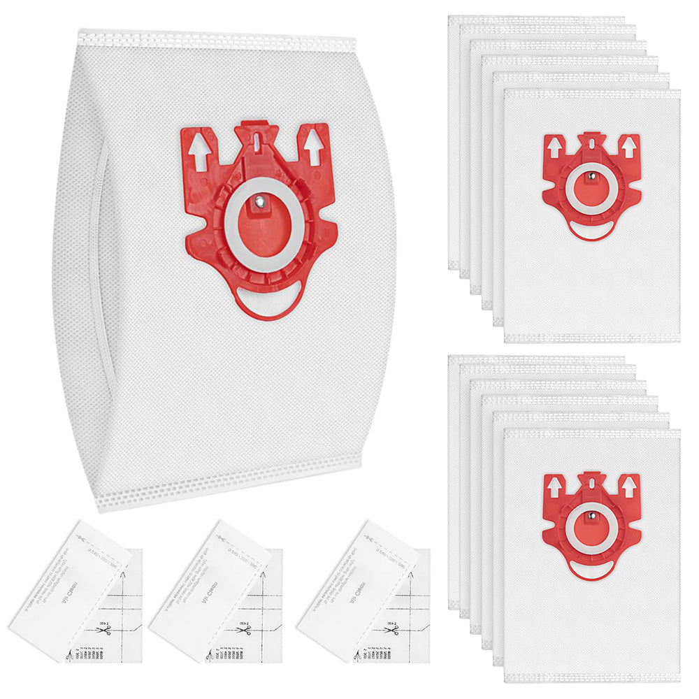 12 Pcs Dust Bags Compatible With Miele FJM 3D Airclean Vacuum Cleaner Bags