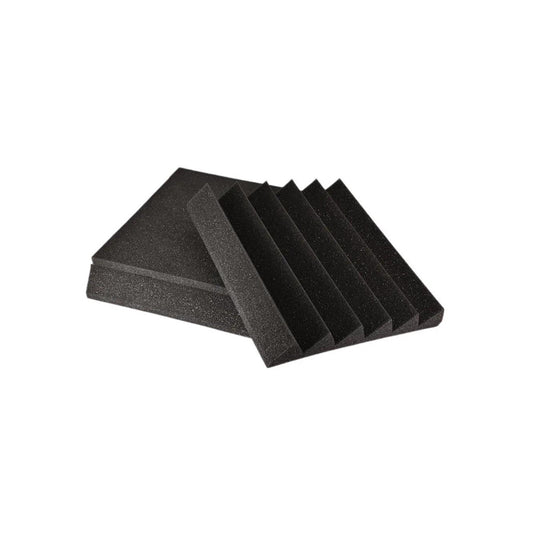 12 Pcs Set Studio Acoustic Foam Sound Absorbtion Proofing Panels Wedge Black