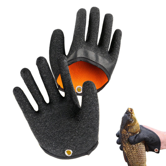 Pair of Fishing Catching Gloves Non-Slip Puncture-proof Protective Gloves