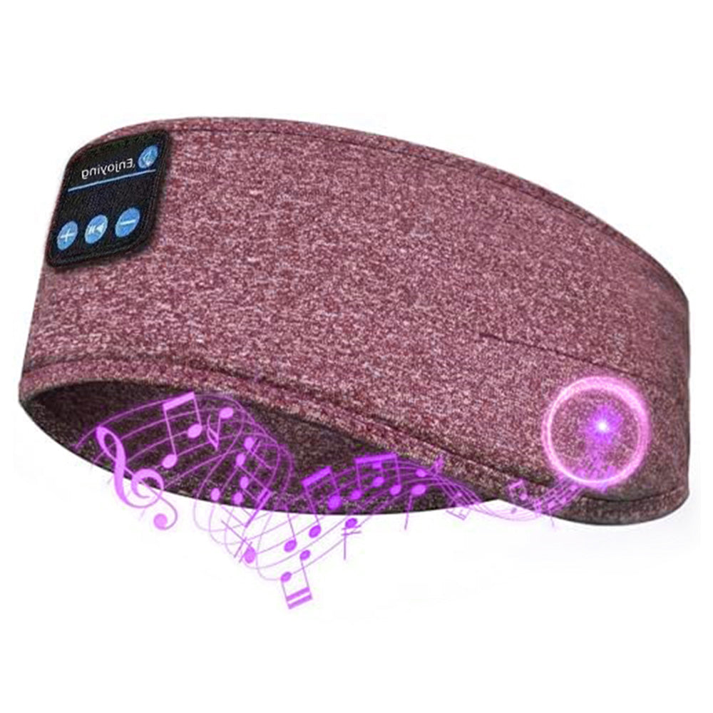 Bluetooth Sleeping Headphones Wireless Music Headband Stereo Earphone for Sport Sleep Yoga Meditation Red