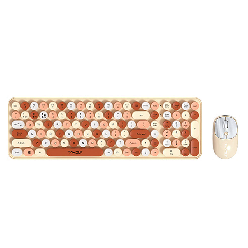 Colorful 2.4GHz Wireless Keyboard and Mouse Combo Plug and Play for Laptop PC Style 1