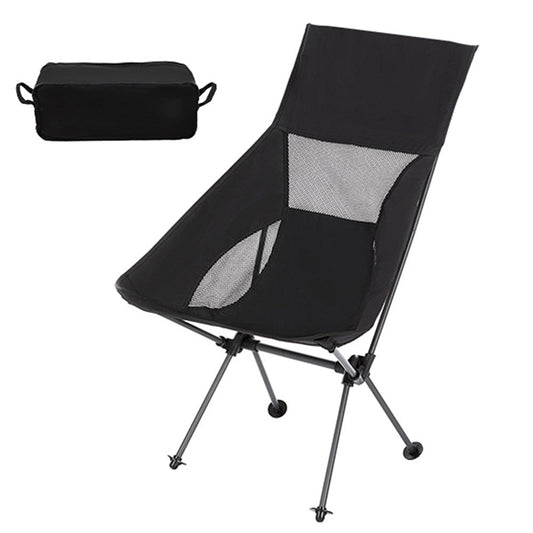 Portable Folding Camp Chairs for Garden Outdoor Hiking Travel Picnic Fishing Beach Black