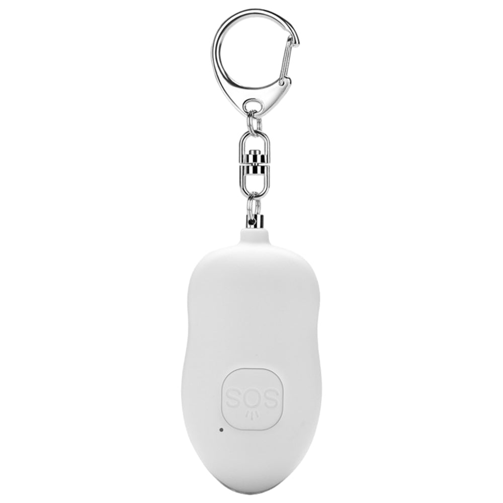 130dB Personal Security Alarm Anti-attack Rechargeable Emergency Keychain Alarm Torch White