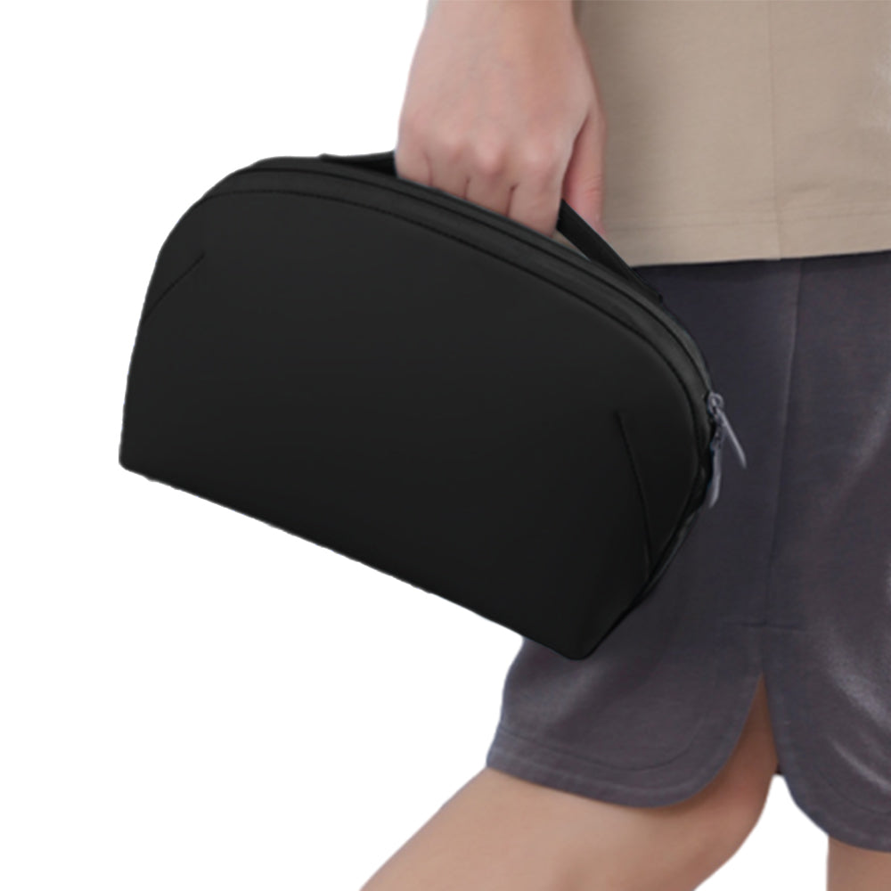 Travel Gadget Bag Organizer Small Electronics Organizer Pouch for Cables Cords Chargers Black