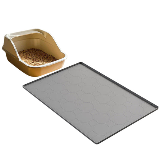 86x56cm Waterproof Silicone Cat Mat ââ‚?Little Box Mat for Cats Grey