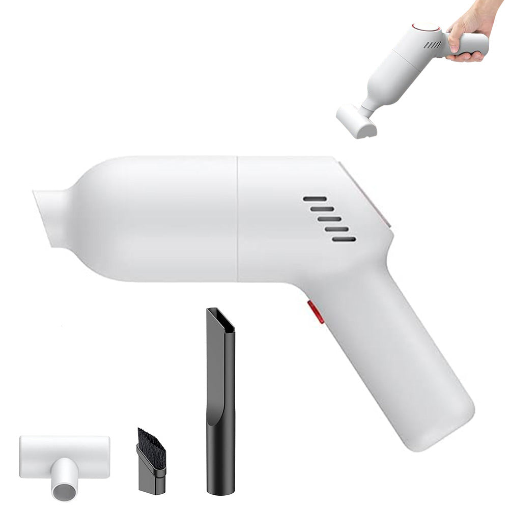 9000Pa Cordless Handheld Car Vacuum Lightweight Cleaner Rechargeable Portable Duster White