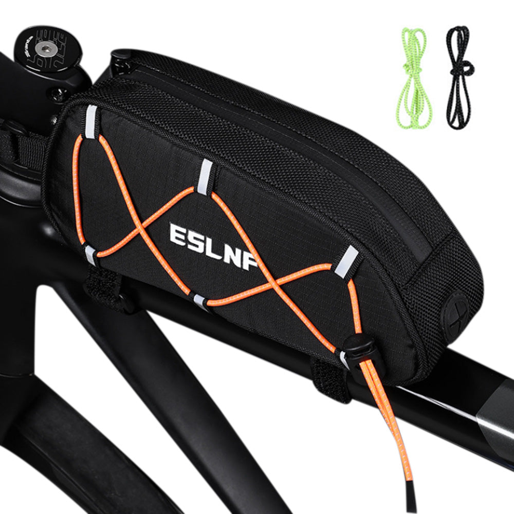 Bike Frame Bag Bicycle  Front Top Tube Storage Bag with Reflective Ropes for Road Cycling