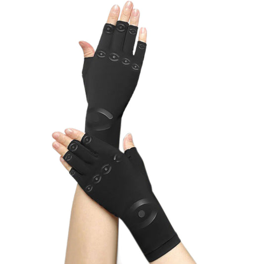 Half Finger Compression Gloves ââ‚?Carpal Tunnel & Joint Support for Typing Black