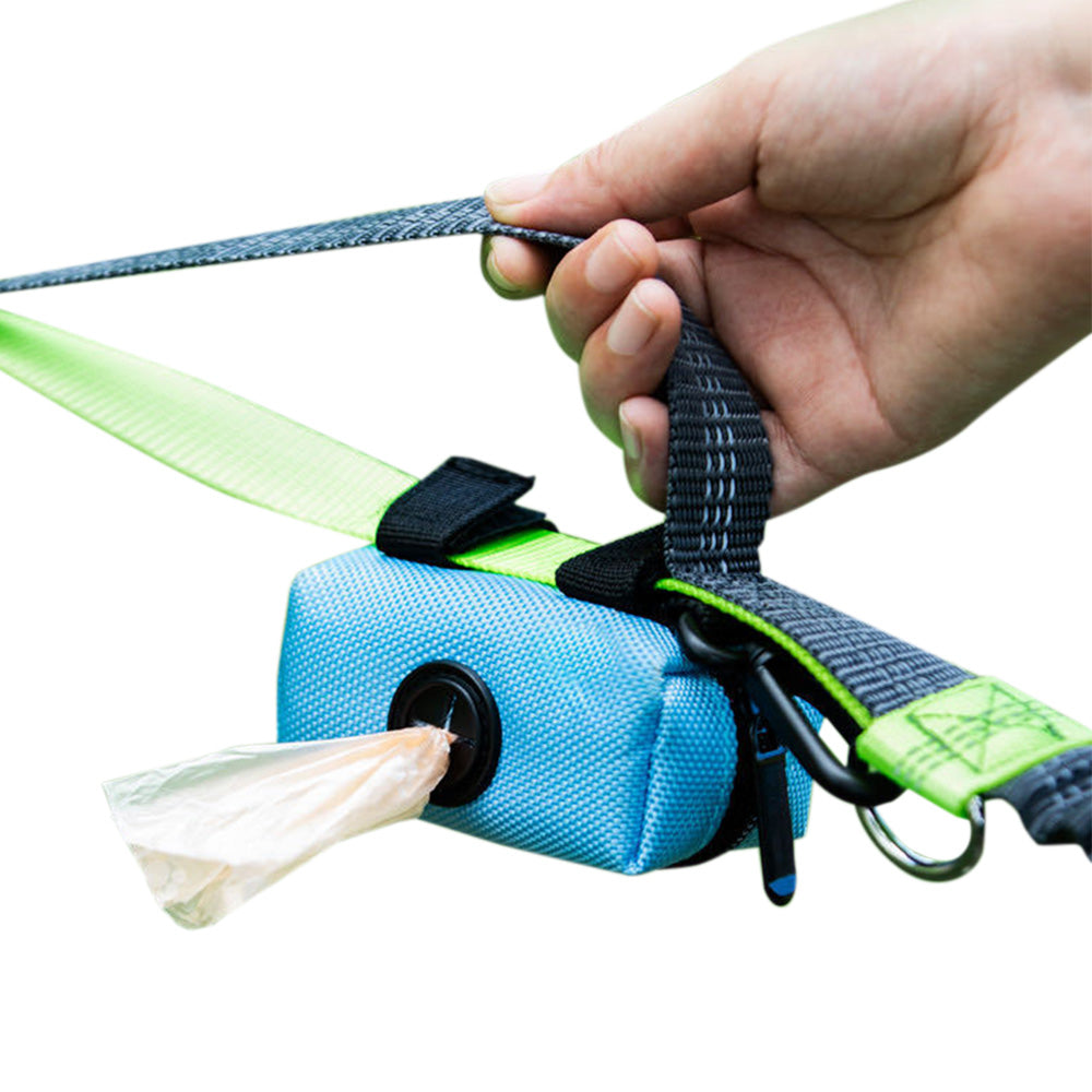 Dog Poop Bag Dispenser Pet Waste Bag Holder for Puppy Walking Cleanup Blue