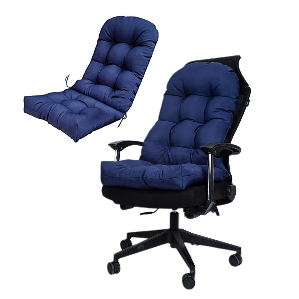 Patio Adirondack Chair Cushion High Back Rocking Chair Seat Pad with Ties Navy