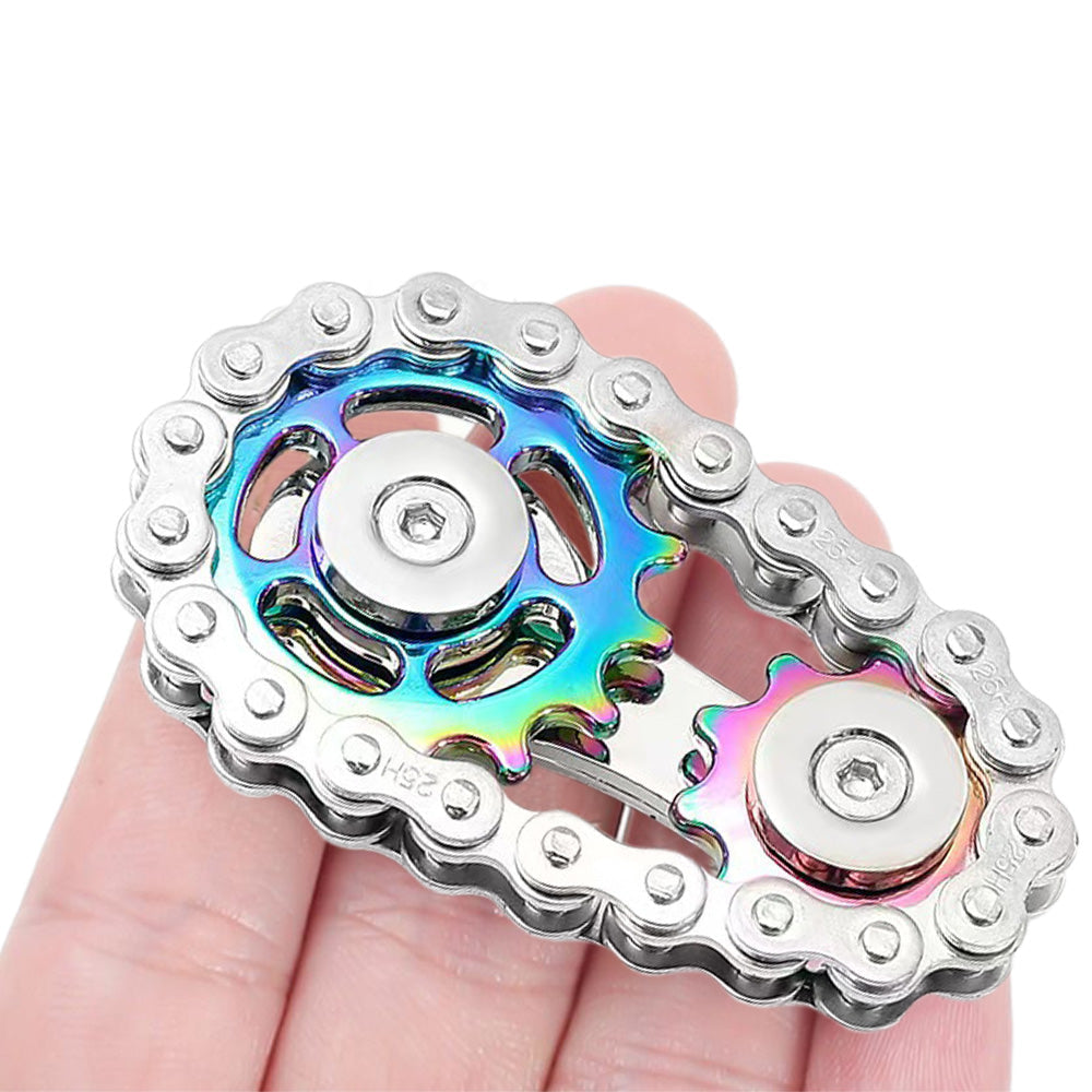 Bike Chain Fidget Toy Metal Spinner Stress Relief Focus Aid Mixture Color