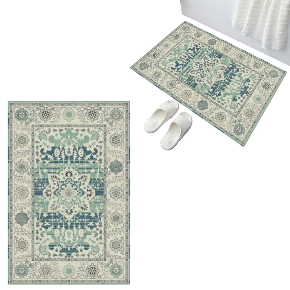 Vintage Boho Floor Mat Washable Non Slip Rugs for Living Room Bedroom Entryways Style 1