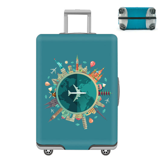 Elastic Protective Luggage Cover Stretchable Travel Suitcase Protector Green