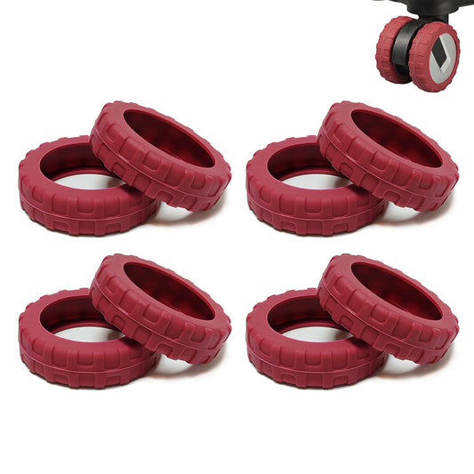 8Pcs Luggage Wheel Covers Silicone Suitcase Wheels Protector Sleeves
