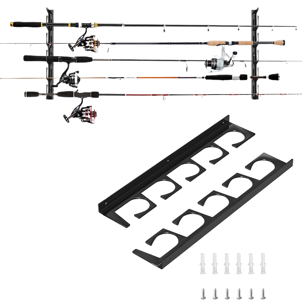 Horizontal Fishing Rod Storage Holders Fishing Pole Display Rack  for Garage Wall Ceiling Mounted
