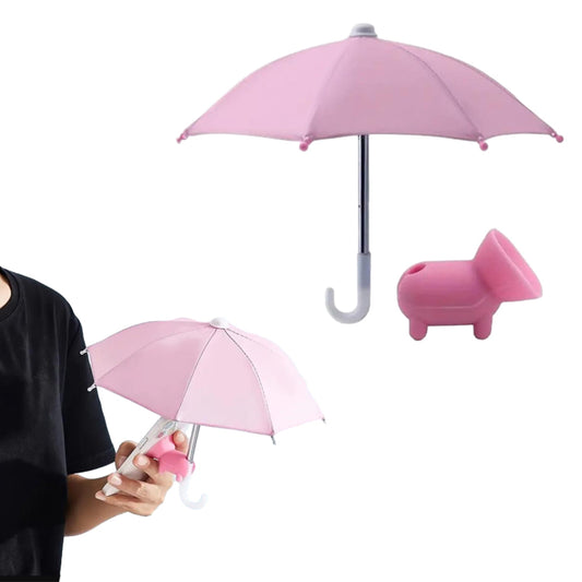 Phone Umbrella Suction Cup Stand Outdoor Phone Shade Cover Pink