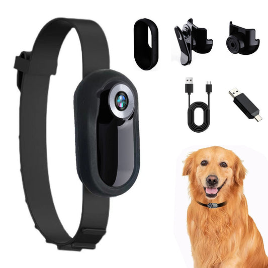 1080P Wearable Action Body Cam Thumb Size Pet Camera with Collar