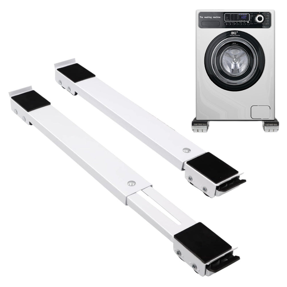 2Pcs Heavy Duty Appliance Rollers Extendable Mobile Rolling Base for Easy Moving White