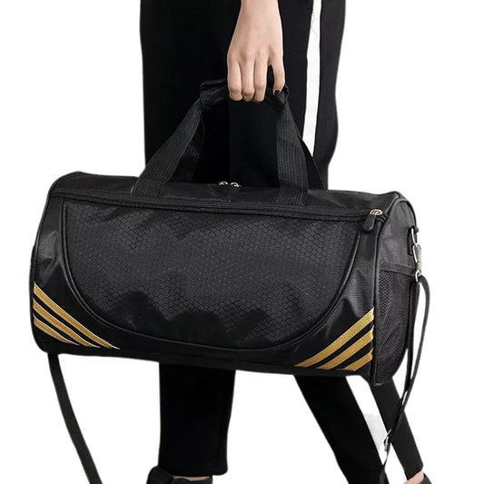 Gym Duffle Bag Travel Duffel Bag Outdoor Shoulder Sports Bag Black and Yellow