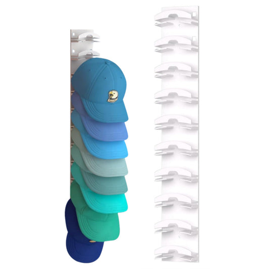 Wall Mounted Baseball Hat Organizer Adhesive Hat Display Hanger Holder for Door Closet White