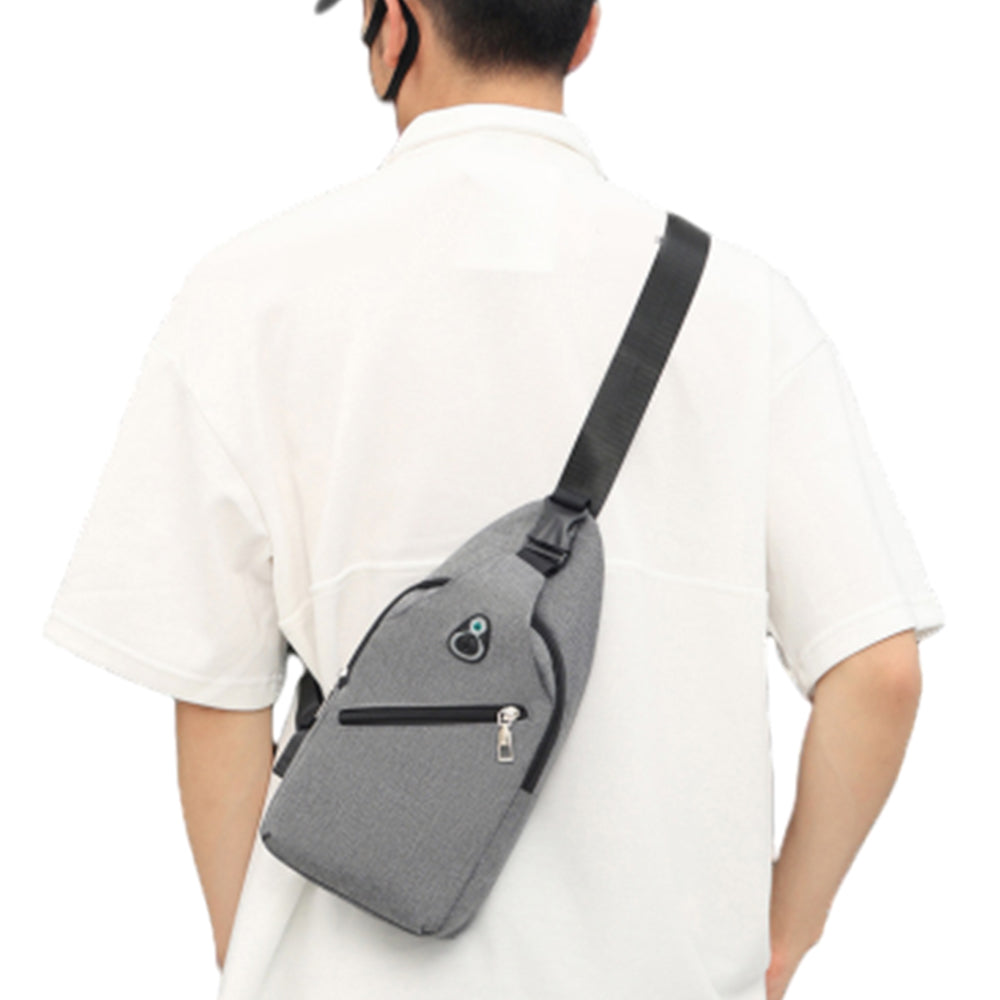 Crossbody Bag Casual Sling Bag Multi-Pocket Chest Bag Grey