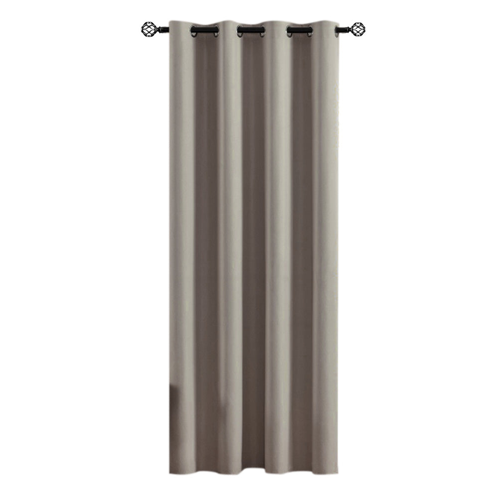 100% Blackout Curtain Panel with Black Liner �Heat & Light Blocking Khaki