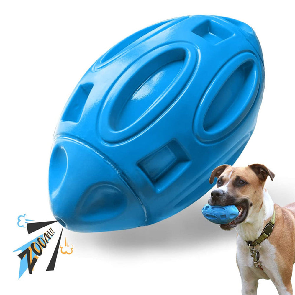 Puppy Chew Ball With Squeaker Dog Chew Toys Squeaky Dog Toys For Aggressive Chewers Blue