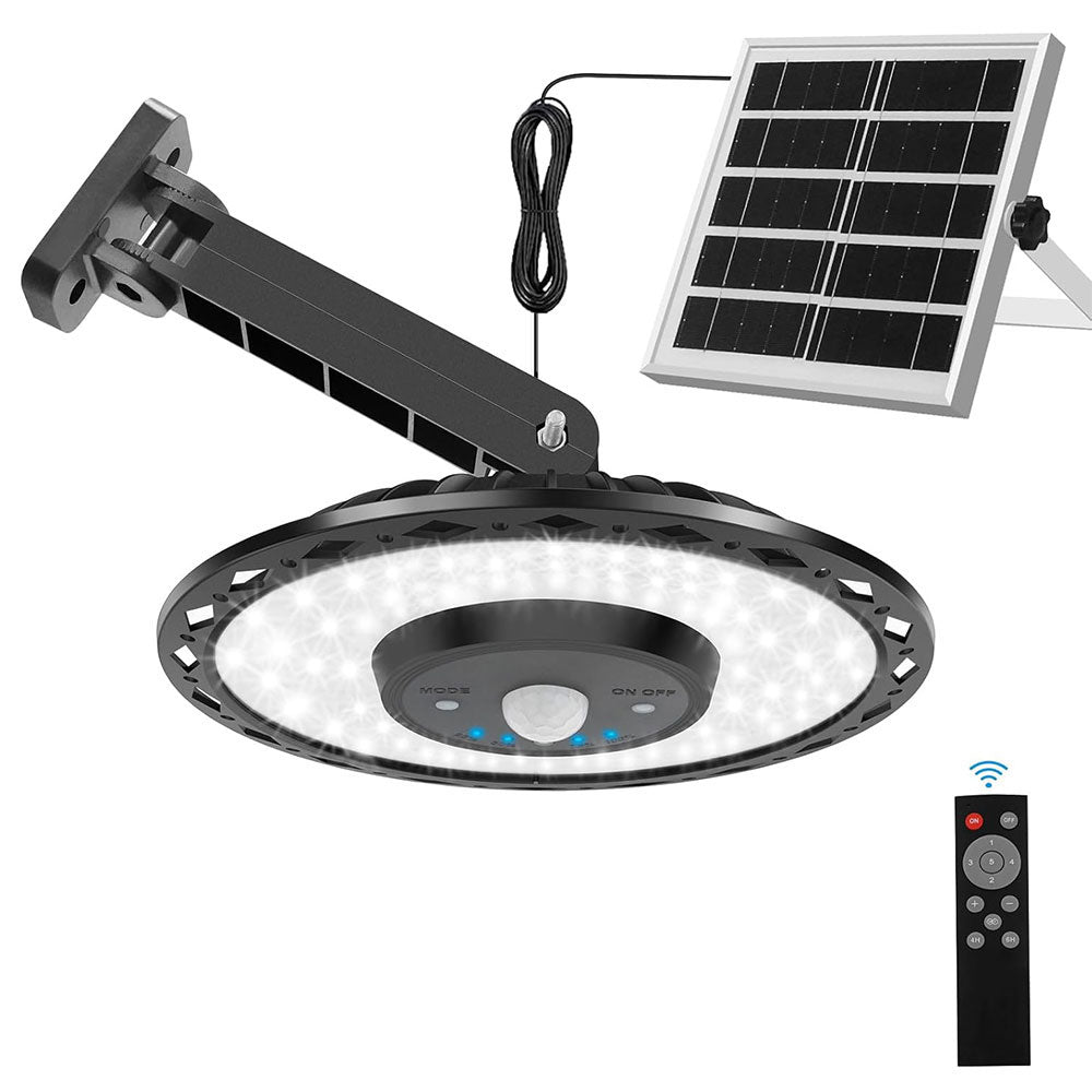 Solar 3 Modes Pendant Lights Dimmable Hanging Light with Remote Control for Barn Gazebo Yard Style 2