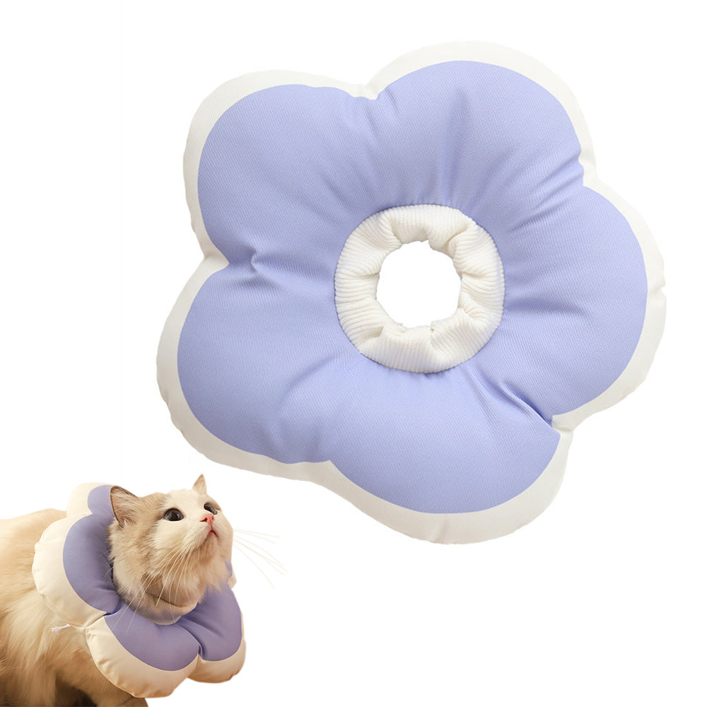 Cat Cone Collar Elizabethan Collar Anti-Bite Lick Cat Recovery Neck Collar Purple