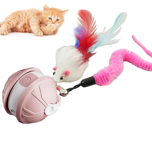 Electric Automatic Moving Rolling Dog Toy Interactive Dog Ball Toy Pink