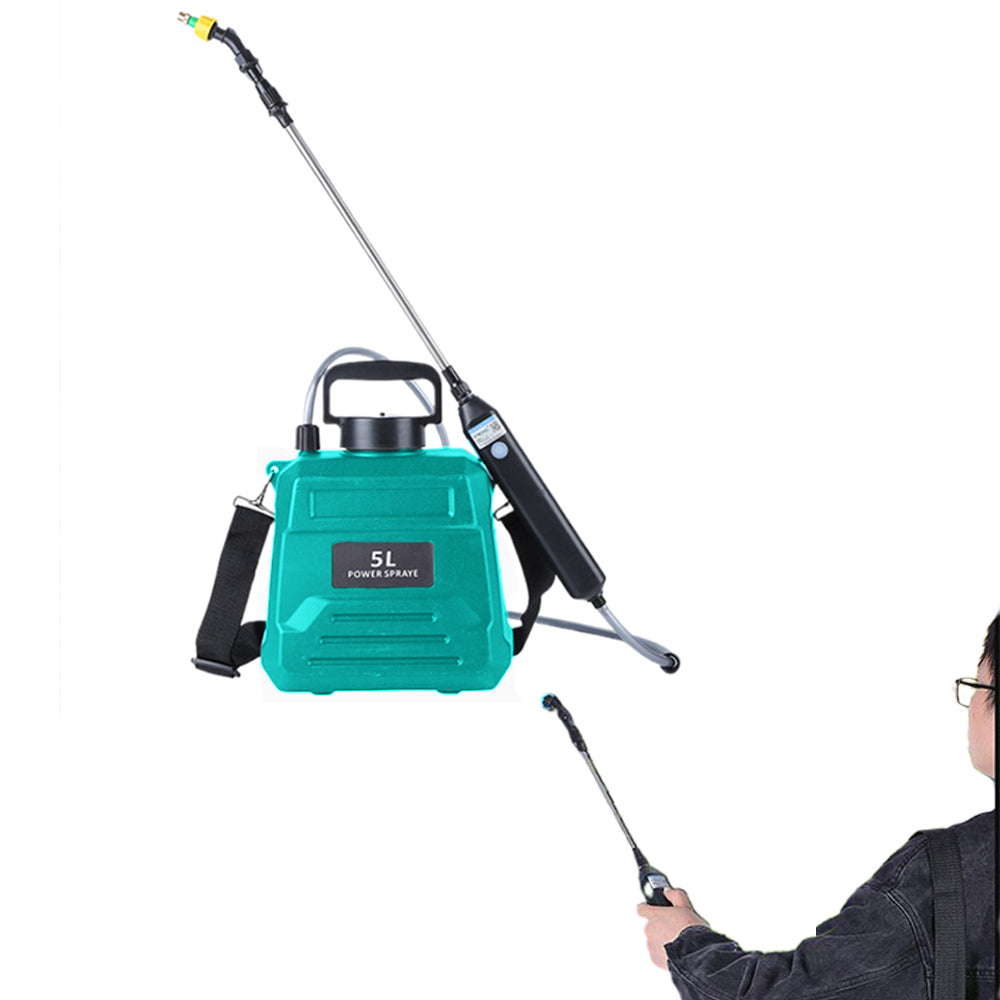 5L Multipurpose Electric Garden Sprayer with Shoulder Strap Rechargeable Farm Garden Sprayer Green