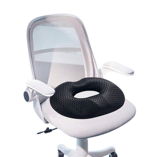 Men's Donut Seat Cushion Thick Memory Foam Hemorrhoid Pillow for Office Home Chairs Black