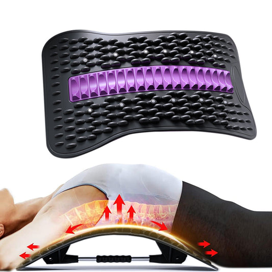 Multi-Level Adjustable Back Stretcher for Lower Back Pain Relief Black
