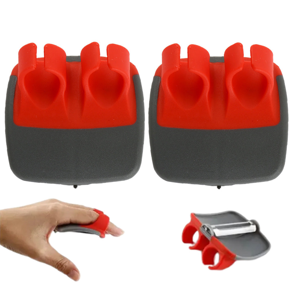 4Pcs Fruit Vegetable Peeler Double Finger Grip Cutter Slicer Kitchen Tools Red