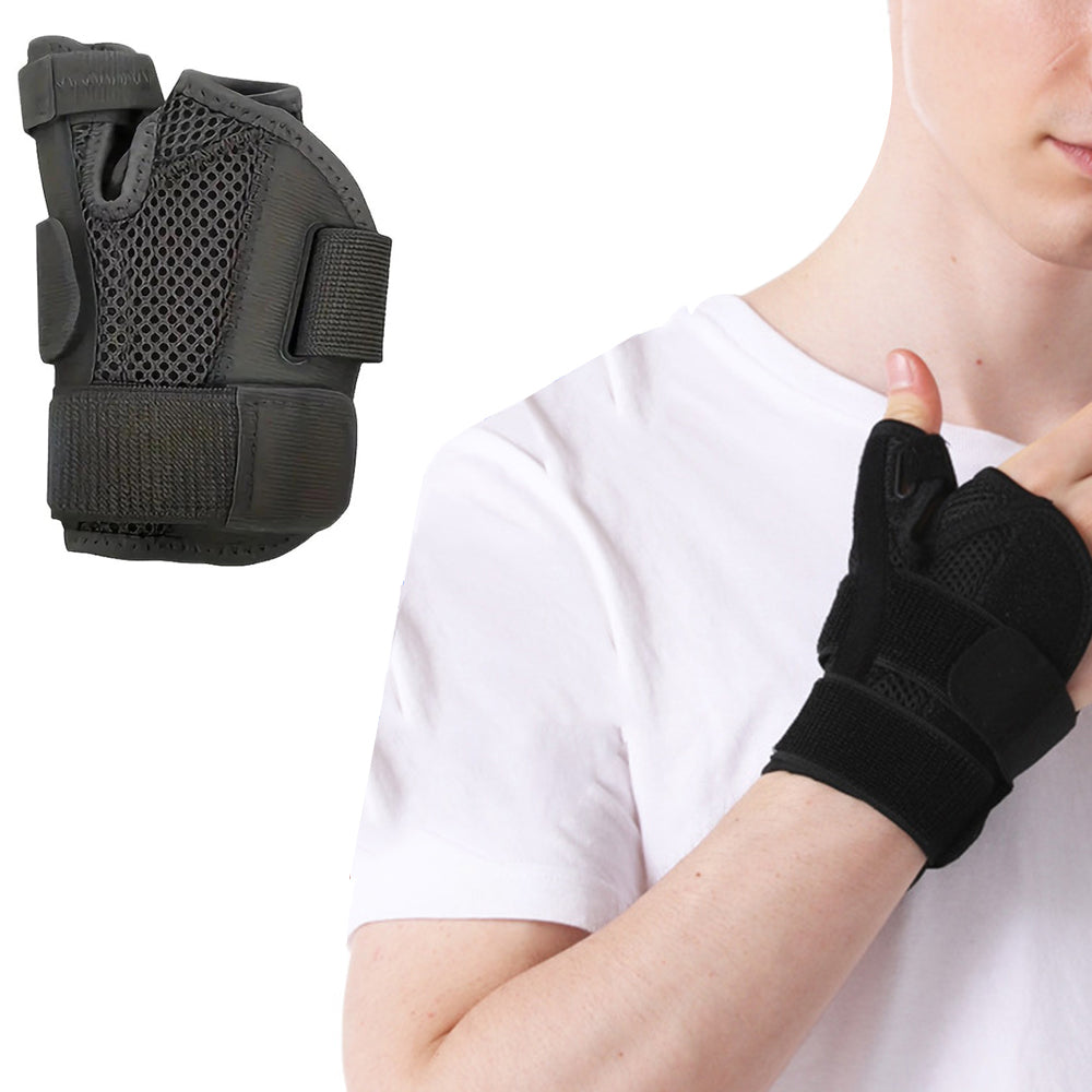 Thumb Brace Removable Thumb Spica Splint for Left Right Hand Black