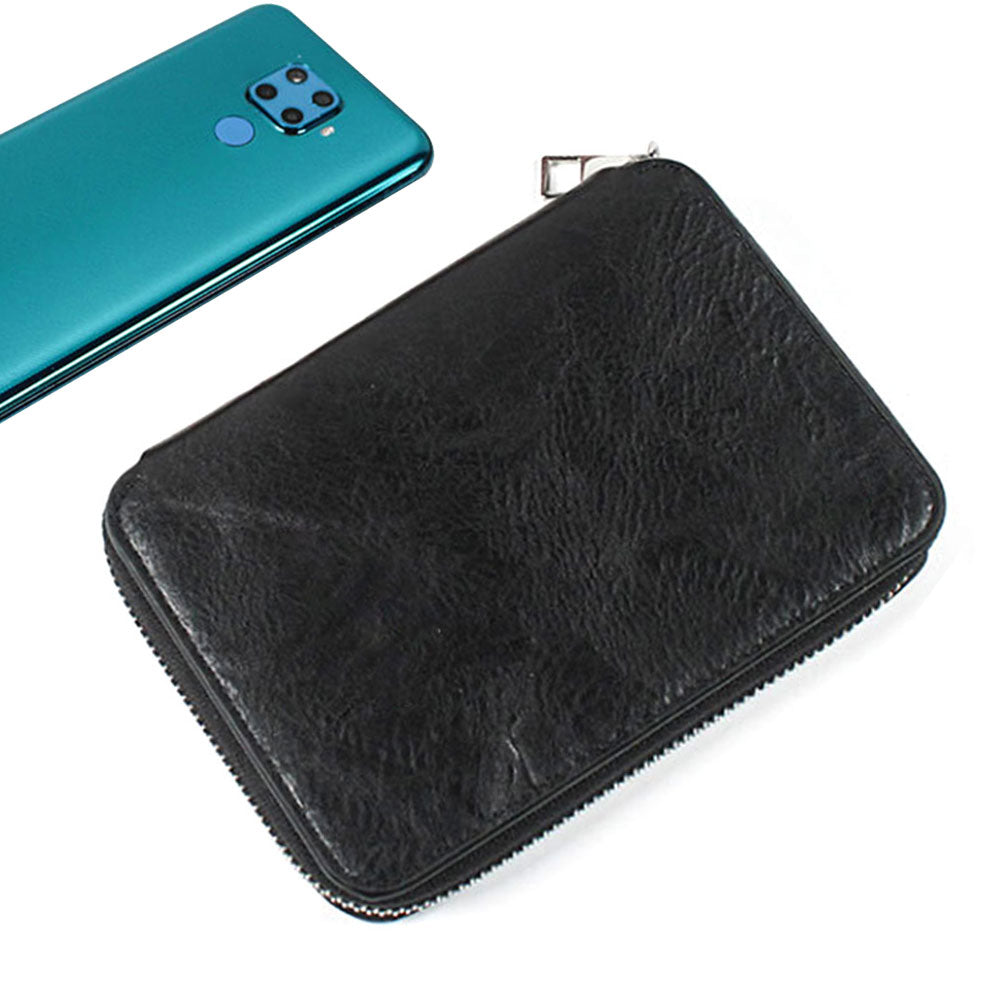 RFID Blocking Passport Wallet PU Leather Travel Passport Card Case Black