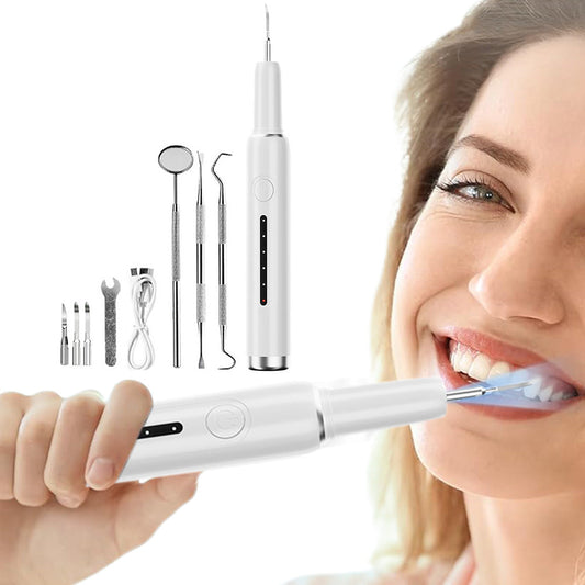 5-Mode Ultrasonic Eletric Teeth Cleaner Tartar Plaque Calculus Remover White