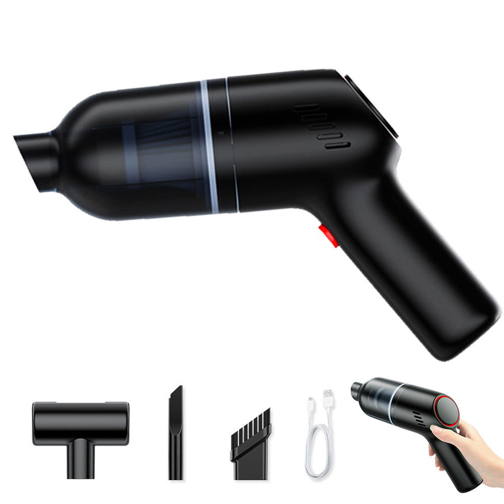 9000Pa Cordless Handheld Car Vacuum Lightweight Cleaner Rechargeable Portable Duster Black