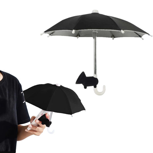 Phone Umbrella Suction Cup Stand Outdoor Phone Shade Cover Black