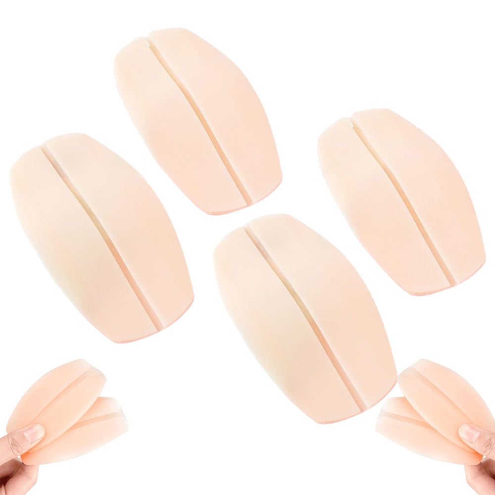 4 Pairs of Silicone Under Bra Strap Pads Cushions Holder Non-slip Soft Shoulder Pads Nude