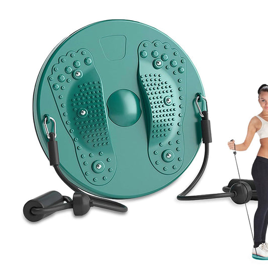 Waist Twisting Board Exercise Twist Waist Disc with Drawstrings Fitness Equipment Green