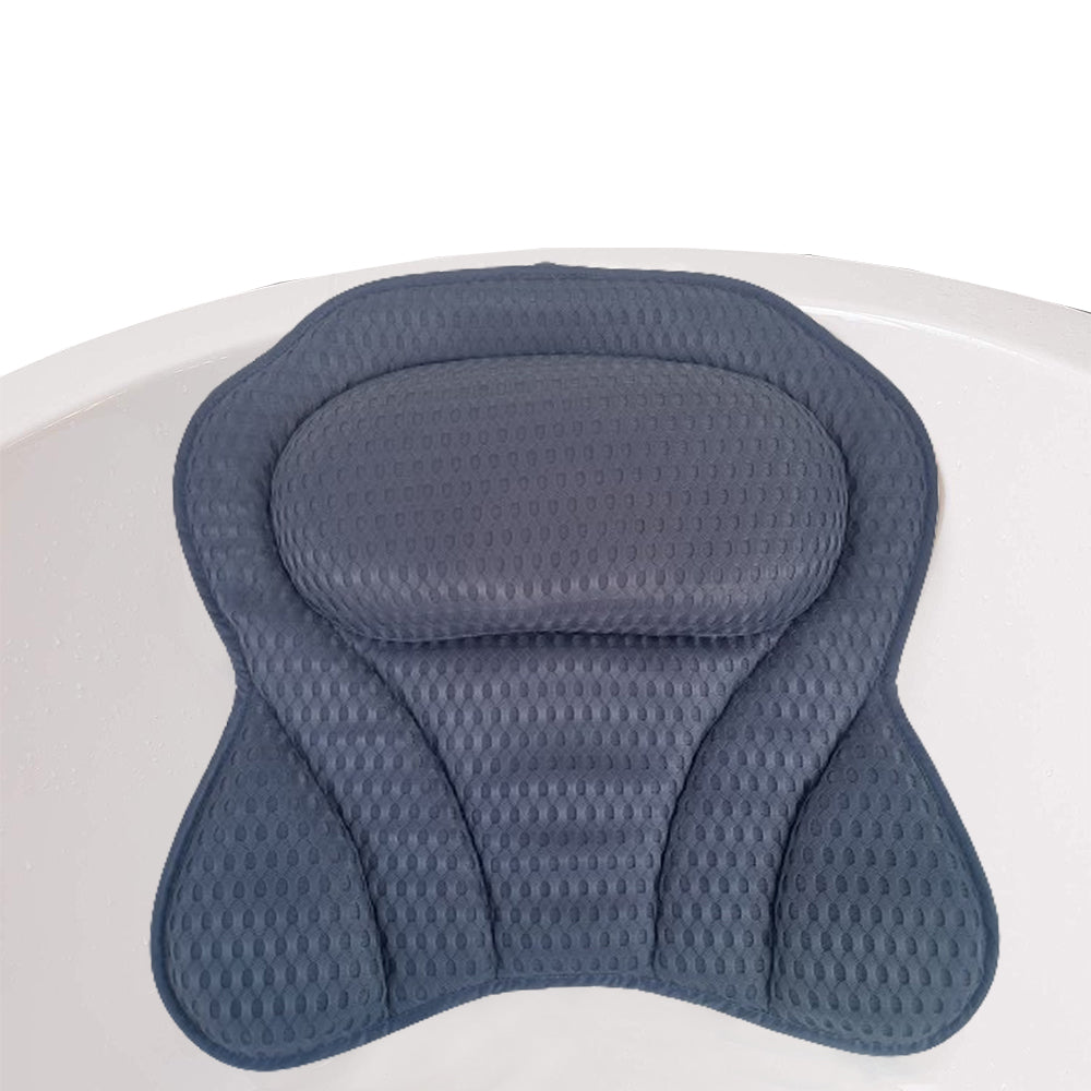 4D Bath Pillows Bathtub Rest Pillow Spa Neck and Back Support Headrest with Suction Cups Style 1